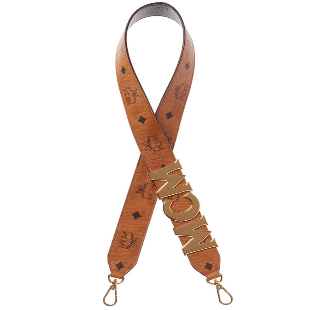Authentic MCM Logo Visetos Shoulder Strap